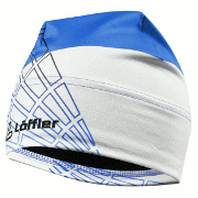 Löffler Dimple Elastic Bonnet Teamline blanc-royal