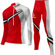 Löffler Langlauf ski suit WorldCup rood