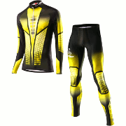 Löffler Cross-country ski suit WorldCup 2015 black-lemon