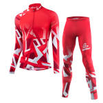 Löffler Langlauf ski suit WorldCup 2023 rood-wit