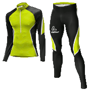 Löffler combinaison ski de fond Teamline noir-citron