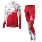 Löffler women's Cross-country ski suit WorldCup 2023 red-white