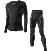 Löffler Unterwäsche Set lang Transtex warm seamless schwarz