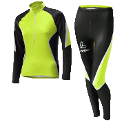 Löffler combinaison ski de fond pour femmes Teamline noir-citron