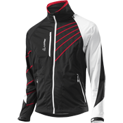 Veste pour hommes Löffler WS Softshell Light Worldcup noir-blanc