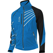 мужская разминочная куртка Löffler WS Softshell Light Worldcup синяя с чёрная
