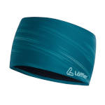 Löffler Snowfall Design Headband Wide blue coral