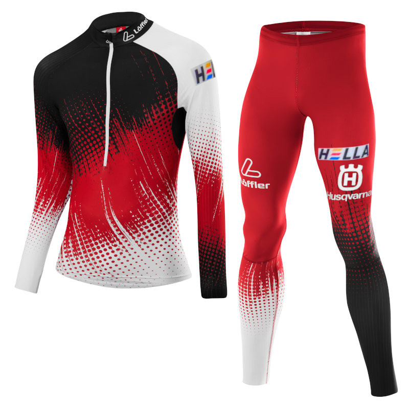 Löffler Biathlon ski suit Team Austria black-red-white