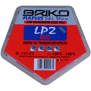 Low Fluorinated Glide Wax <br>Briko-Maplus LP2 Solid Red -7°...- Low Fluorinated Glide Wax <br>Briko-Maplus LP2 Solid Red -7°...-