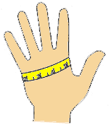 Measure across the hand