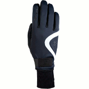 Gants femme chauds Roeckl Roeckl Eno noir-blanc