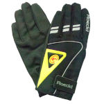 Biathlon and cross-country ski gloves Roeckl Gota black-yellow