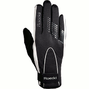 Gants chauds de course Roeckl LL Landas noir/blanc