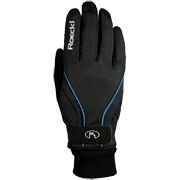 Rennen warme Handschuhe Roeckl LL Loken schwarz/blau