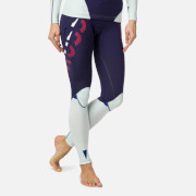 трико женского комбинезона Rossignol W Infini Compression Race Tights nocturne сине-белые