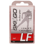 Lowfluorwachs Ski-Go LF rot, +1°C...-5°C, 60 g