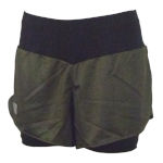 Женские летние шорты Sportful Cardio W Shorts оливково-чёрные