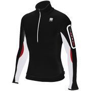 тёплая тренировочная кофта Sportful Apex Arctic Stretch Fleece Top чёрная