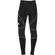 зимнее трико Sportful Cardio Evo Tech Tight чёрные с салатными швами