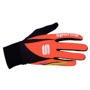 Gants de course Sportful Lycra Chicco orange-noir