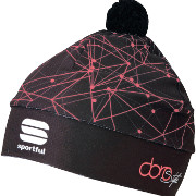 женская шапочка Sportful Doro Hat чёрно-коралловая