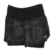 Женские летние шорты Sportful Doro Cardio Training W Shorts чёрно-жёлтые