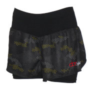 Short féminin Sportful Doro Cardio Training W Shorts noir-jaune