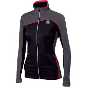 женская лыжная куртка Sportful Engadin W Wind серо-черная