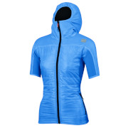 женская куртка с коротки рукавом Sportful Rythmo Evo W Puffy сине-голубая