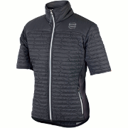 Veste d'échauffement Sportful Rythmo Puffy manches courtes noir