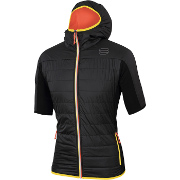 Veste d'échauffement Sportful Rythmo Puffy Evolution noir-jaune