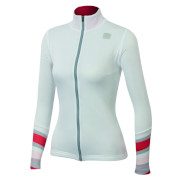 Warm knitted women jersey Sportful Rythmo W white-red
