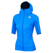 женская куртка с коротки рукавом Sportful Rythmo W Puffy сине-голубая