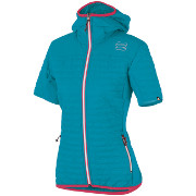 Veste d\'échauffement Sportful Rythmo W Puffy manches courtes turquoise