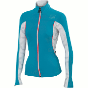 Warm women shirt Sportful Rythmo W Top turquoise-white