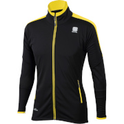 разминочная куртка Sportful Squadra WS Jacket чёрно-жёлтая