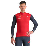 верх комбинезона Sportful Squadra 2 Race Jersey 2024 красный танго / галактический синий