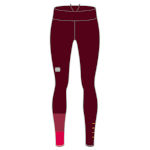 Warm women's tights Sportful Squadra W raspberry - red wine