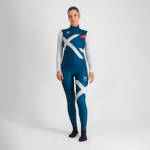 Warm women's Sportful Squadra W Tights 2025 teal blue