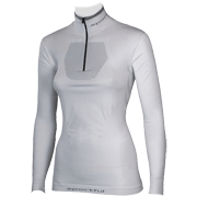 Sportful 2nd Skin Thermic 250 Langermet Høy Krage T-skjorte med Zip (Lady) hvit