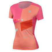 лёгкая женская футболка Sportful Training W Jersey розово-оранжевая